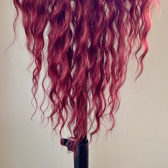 A Pretty 30” Ombre Burgundy Wig with Bangs - Picture 11 of 11